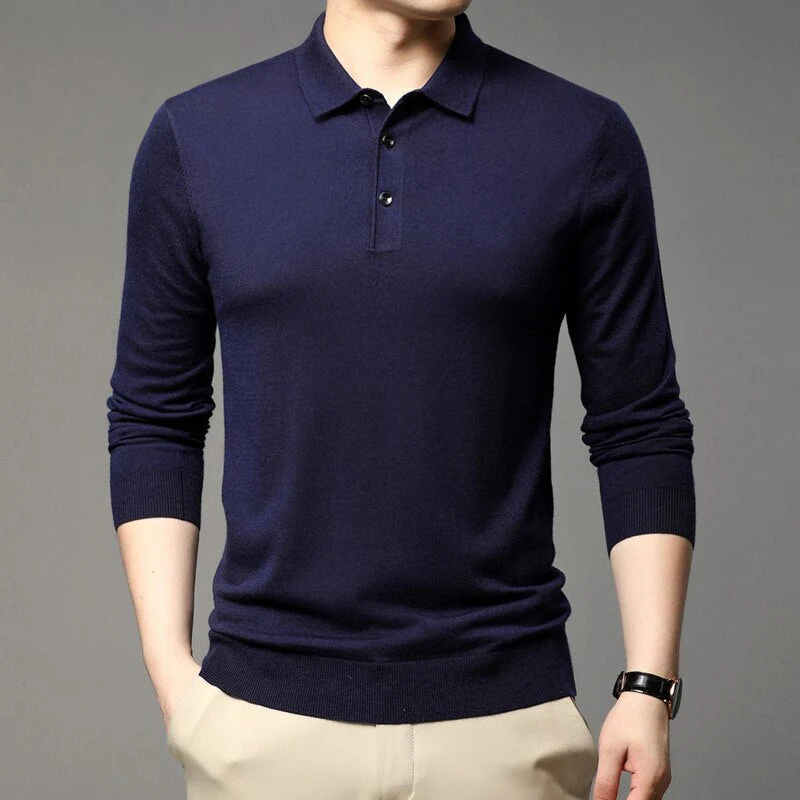 Mens Dark blue Full Hand T- shirt